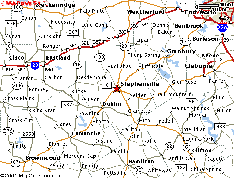 Stephenville Map